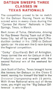 Datsun Racing News - 1969