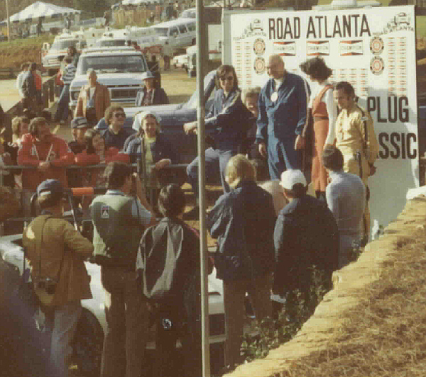 Joe and Joe Jnr. in the Winners Circle - 1976 Runoffs 
