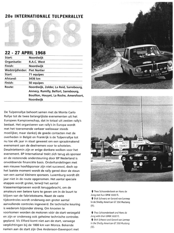 1968 Tulpen Rallye - first page